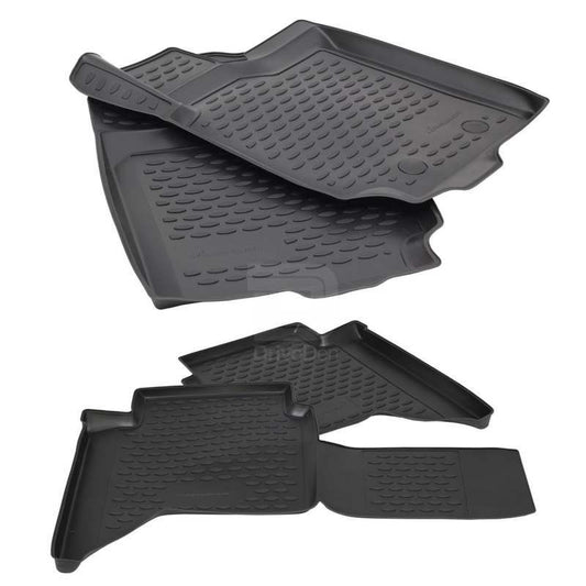 3D Custom Floor Mats Rubber Suits Ford Ranger T6.2 (P703) 2022-On Front & Rear 3 pc