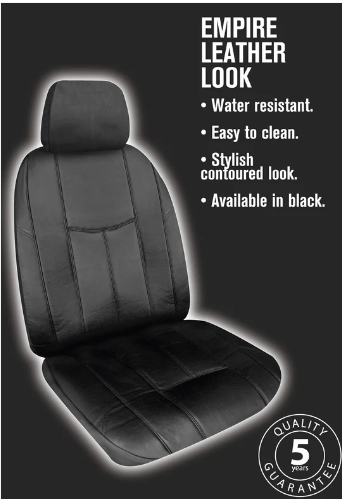 Tailor Made Leather Look Black Seat Covers Suits Hyundai iLoad 2/2008-2021 Front Row RM1036EMB