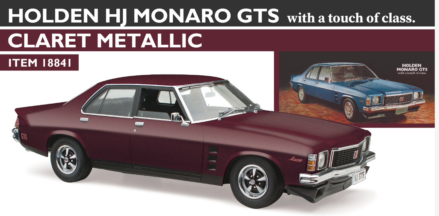 1:18 Holden HJ Monaro GTS Claret Metallic Classic Carlectables 18841