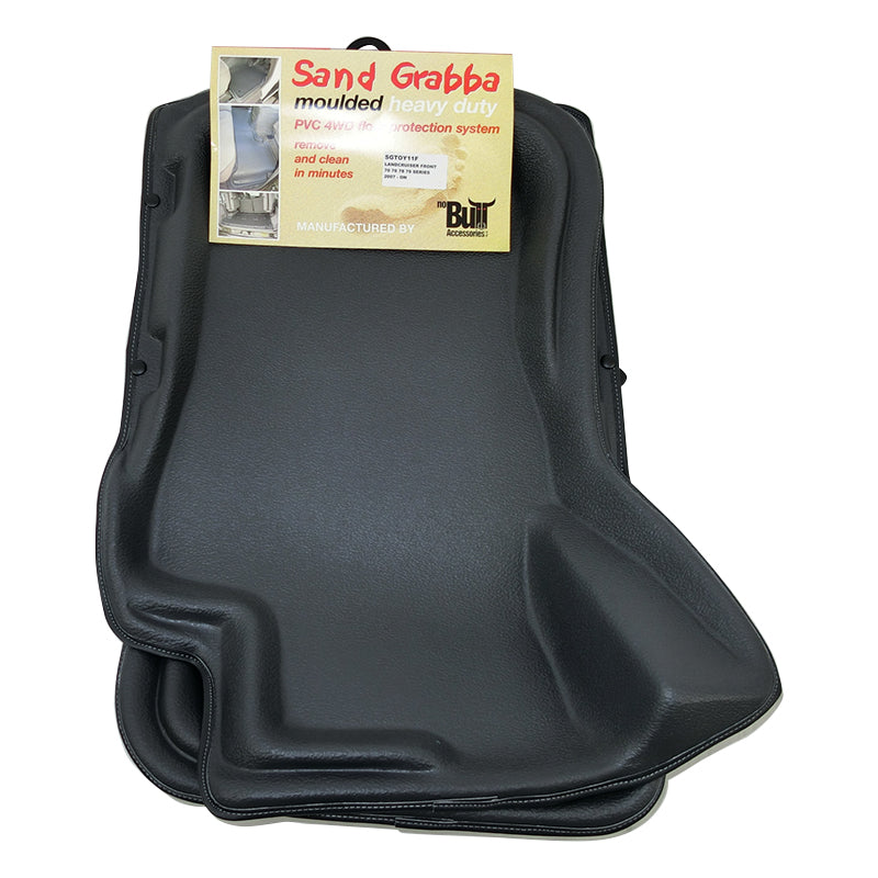 Sandgrabba Rubber Floor Mats Suits Mitsubishi Triton ML/MN 2006-2014 Front Pair