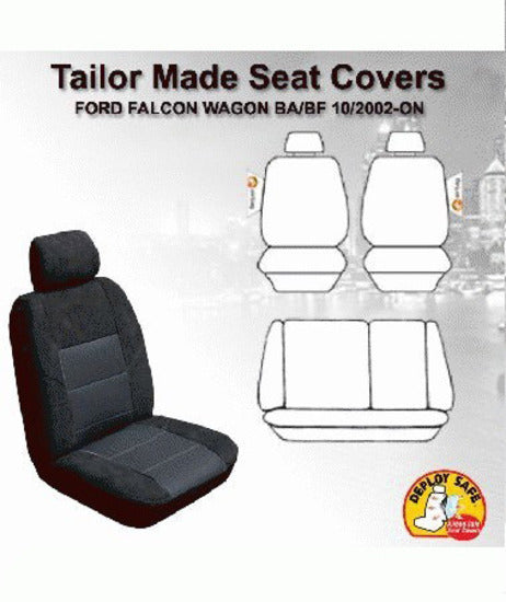 Custom Seat Covers Ford Falcon Wagon BA BF XT Airbag Deploy Safe Motoquipe