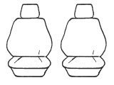Esteem Velour Seat Covers Set Suits Mitsubishi Magna Altera TF Sedan 1996-1997 2 Rows