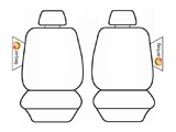 Custom Made Outback Canvas Seat Covers Suits Holden Colorado RC LX/LTR Crew Cab 7/2008-5/2012 2 Rows