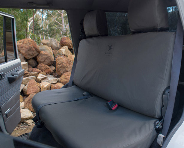 Black Duck Canvas Seat Covers Suits Ford Ranger Single Cab / Chassis PX 9/2011-5/2015 Grey