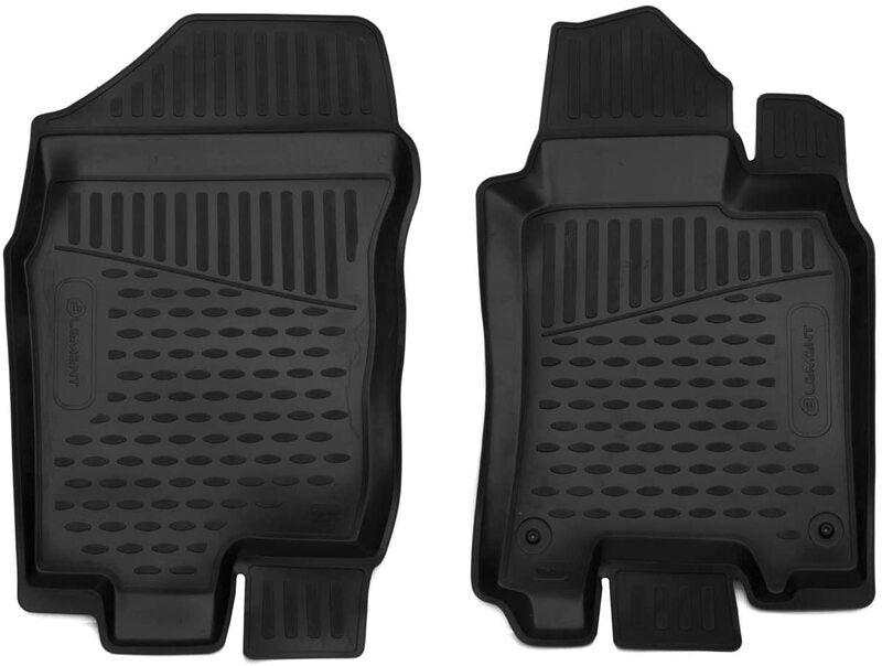 3D Rubber Floor Mats Suits Nissan NP300 2016-On Auto Dual Cab 2 Piece EXP.ELEMENT3664210kf