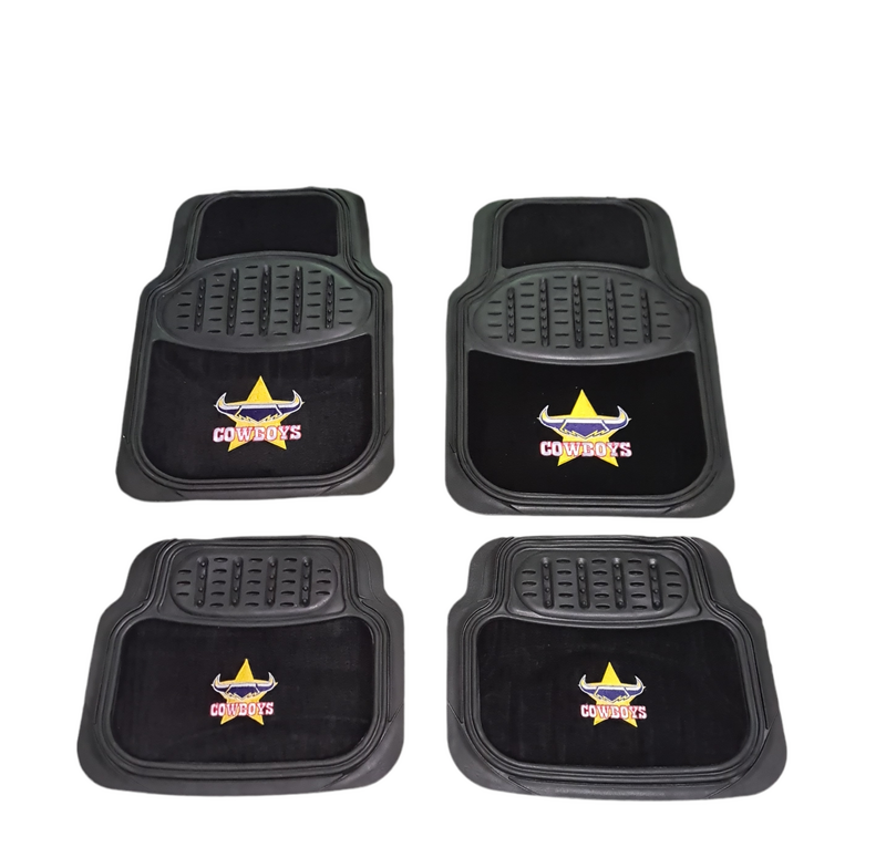 NRL North Queensland Cowboys Floor Mats Set Of 4