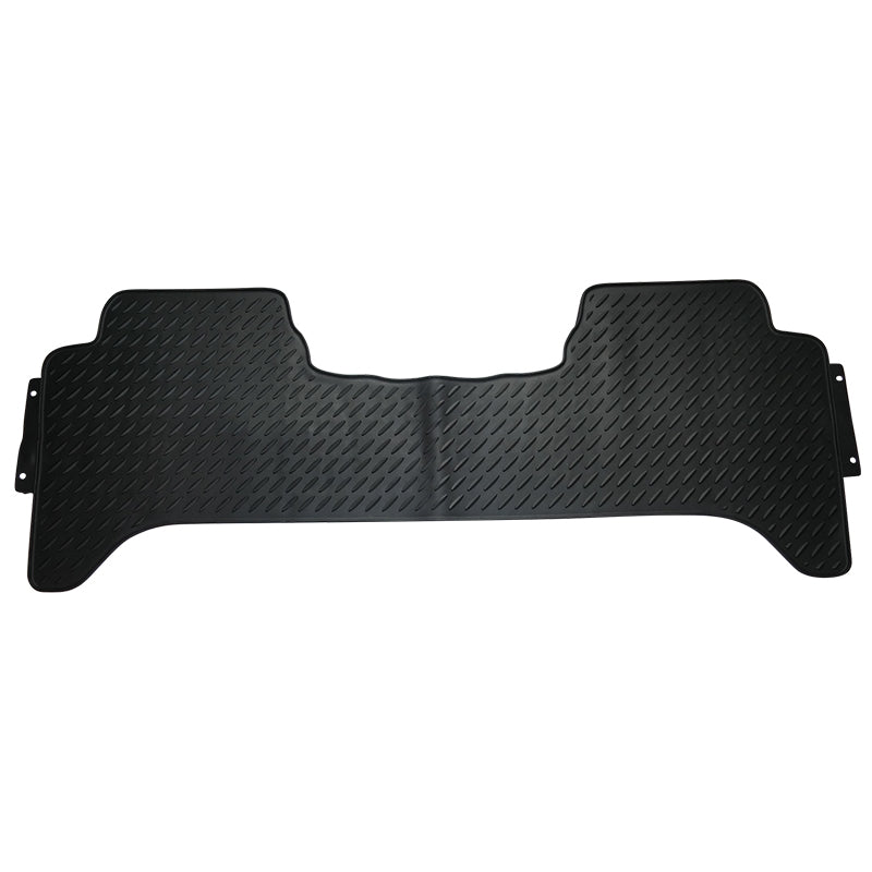 Rubber Custom Floor Mats Suits Mazda BT-50 TF Dual Cab 8/2020-on Front & Rear Black MRBMZ004BLK2RW