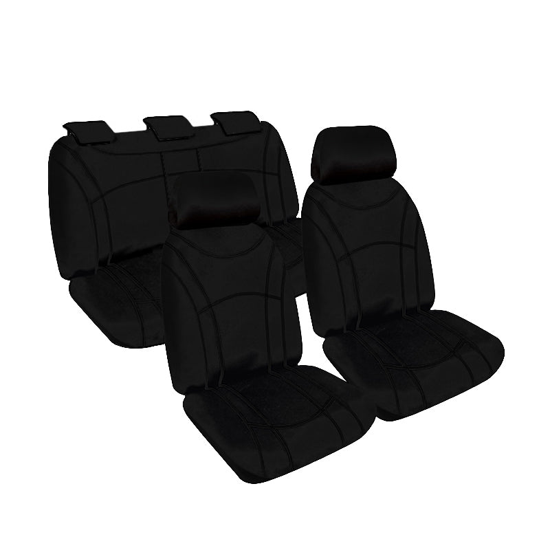 Getaway Neoprene Seat Covers Suits Mazda BT-50 (B19/B30) XS/XT Dual Cab 8/2020-On Black Stitch