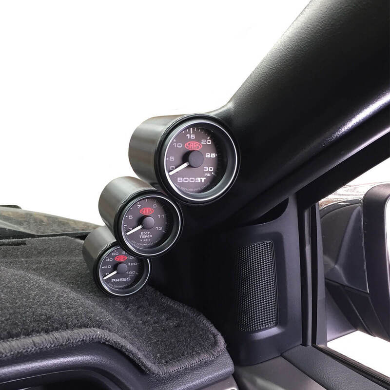 Saas Pillar Pod Suits Ford Ranger PX / Suits Mazda BT-50 2011-2015  With 3 x 52mm 2 Inch Gauge Cups SGP2103