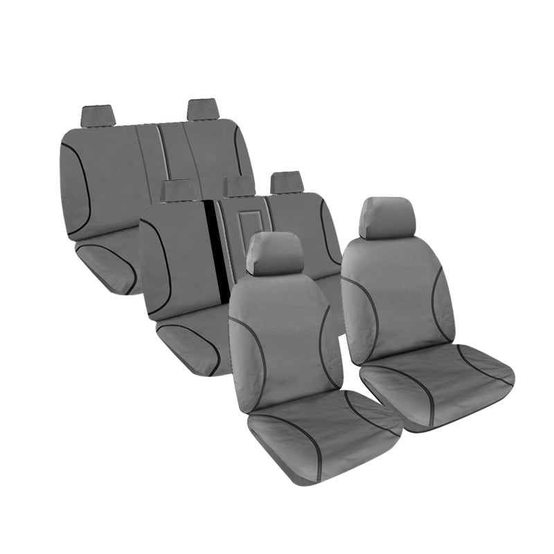 Tradies Canvas Seat Covers suits Toyota Prado 150 Series GX 7 Seater 6/2021-7/2024 Grey