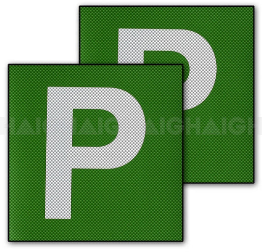 Electrostatic Clear Vision Green Provisional P Plastic Plates One Pair CP5