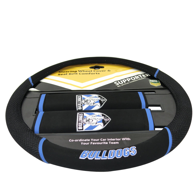 NRL Canterbury Bulldogs Steering Wheel Cover