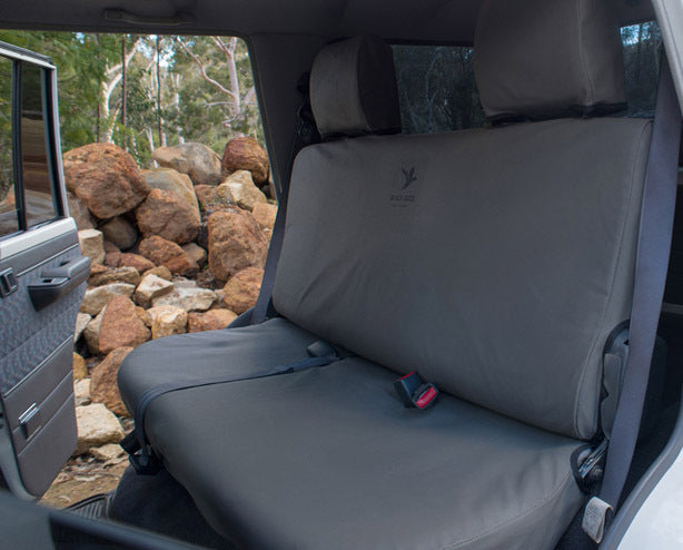 Black Duck Canvas Console & Seat Covers Suits Ford Ranger (XL/XLS/XLT/Sport/Wildtrak) 5/2022-On Grey