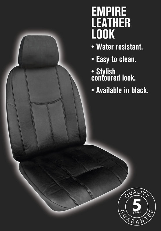 Empire Leather Look Seat Covers suits Toyota Prado (150 Series) SX/ZR 3 Door 2009-2013