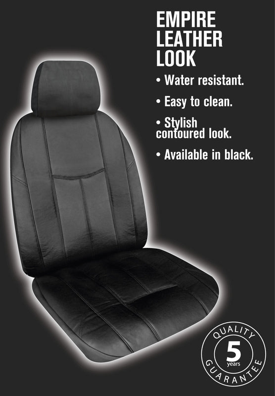 Empire Leather Look Seat Covers Suits Mazda BT-50 (UP, UR) XT Single Cab Bucket Seats 11/2011-7/2020