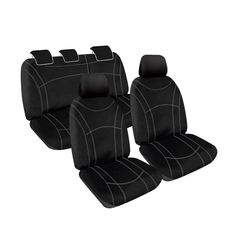 Getaway Neoprene Seat Covers suits Toyota Landcruiser Wagon (200 Series) GXL/8 Seater 9/2007-6/2009 Waterproof