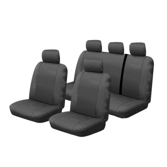 Outback Canvas Seat Covers Suits Ford Ranger PX Dual Cab-XL/XLS/XLT 10/2011-5/2015 Charcoal