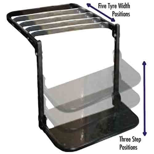 Wheel Step - Adjustable Height Steel Frame 56 X 21Cm (22Inch X 8-1/4Inch)