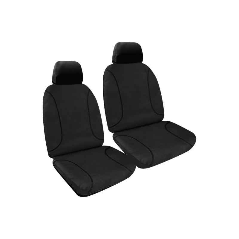 Tradies Full Canvas Seat Covers Suits Isuzu Dmax (TF) Single Cab, All Badges 06/2012-06/2020 Black