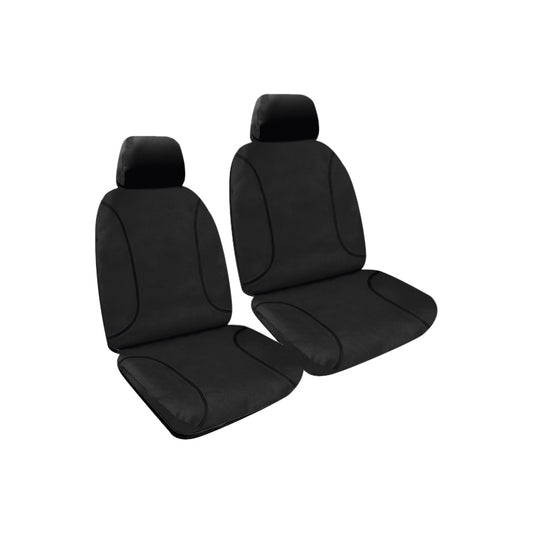 Tradies Full Canvas Seat Covers Suits Holden Colorado (RG) Space Cab/All Badges 2012-2020 Black