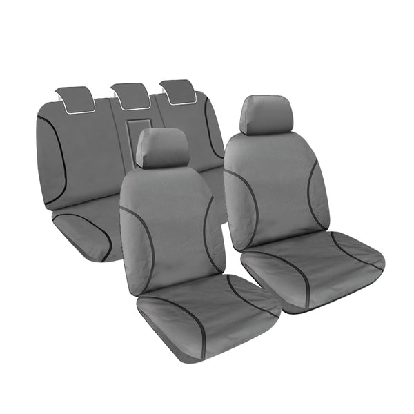 Tradies Full Canvas Seat Covers Suits Mazda BT-50 (UR) XTR/GT Dual Cab 7/2015-7/2020 Grey