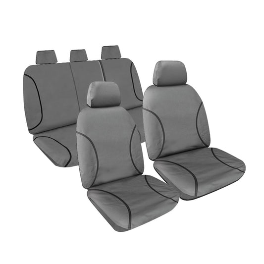 Tradies Canvas Seat Covers suits Toyota Landcruiser Wagon (200 Series) GX/5 Seater 11/2011-7/2021 Grey