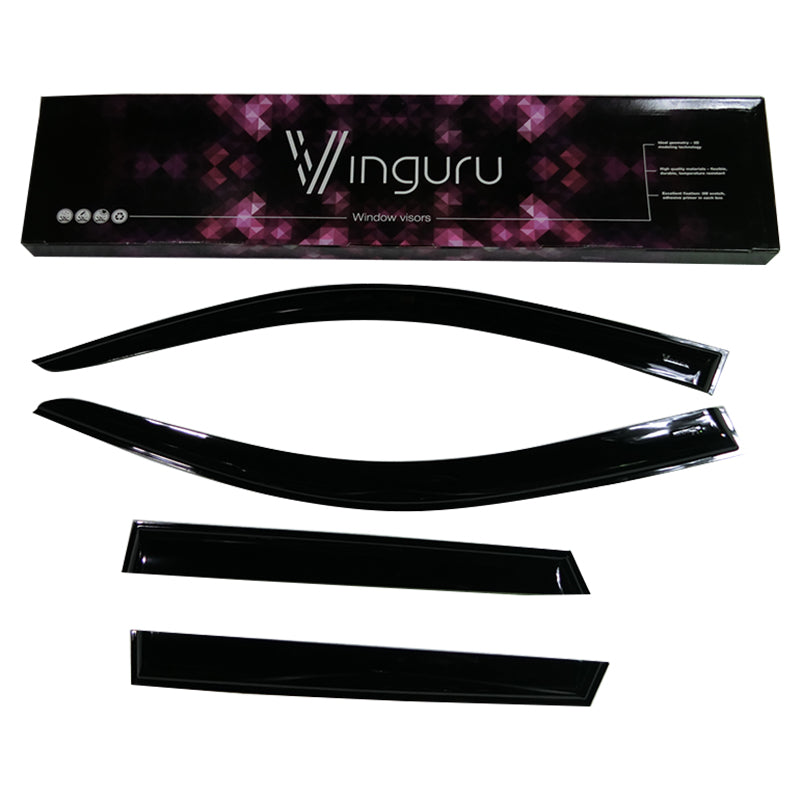 Vinguru Weathershields suits Toyota Yaris II (XP9) 2005-2012 Hatch 4 Piece AFV41905