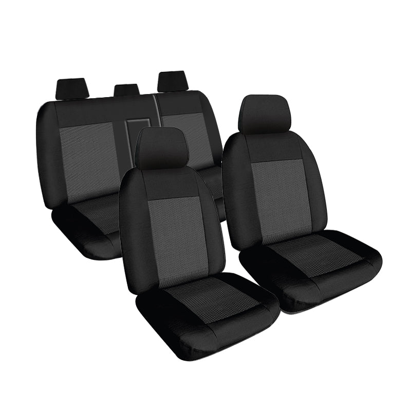 Weekender Jacquard Seat Covers suits Toyota Kluger (GSU50R/GSU55R/AXUH) GXL Black/GXL/GXL Hybrid/Grande/Grande Hybrid 3/2014-3-2021 Waterproof