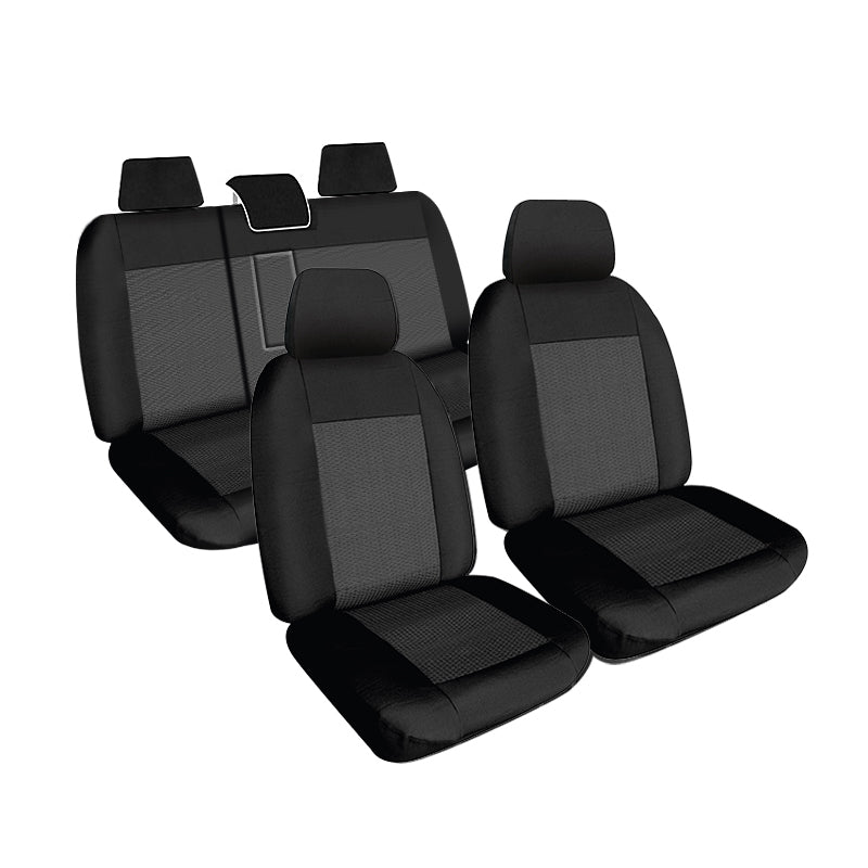 Weekender Jacquard Seat Covers Suits Ford Everest Trend/Titanium/Ambiente SUV (UA) 2015-5/2022 Waterproof