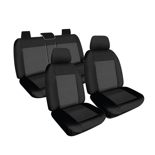 Weekender Jacquard Seat Covers Suits Holden Colorado LTZ Dual Cab (RG) 2012 -2014 Waterproof